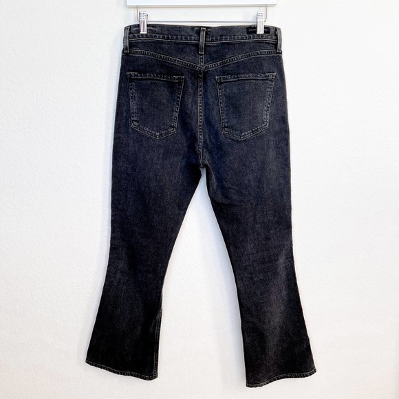 Citizens of Humanity Demy High Rise Cropped Flare Jeans in Date Night Pink Wave - Picture 5 of 12